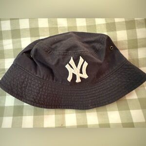 Grey Bucket Hat with White NY Logo